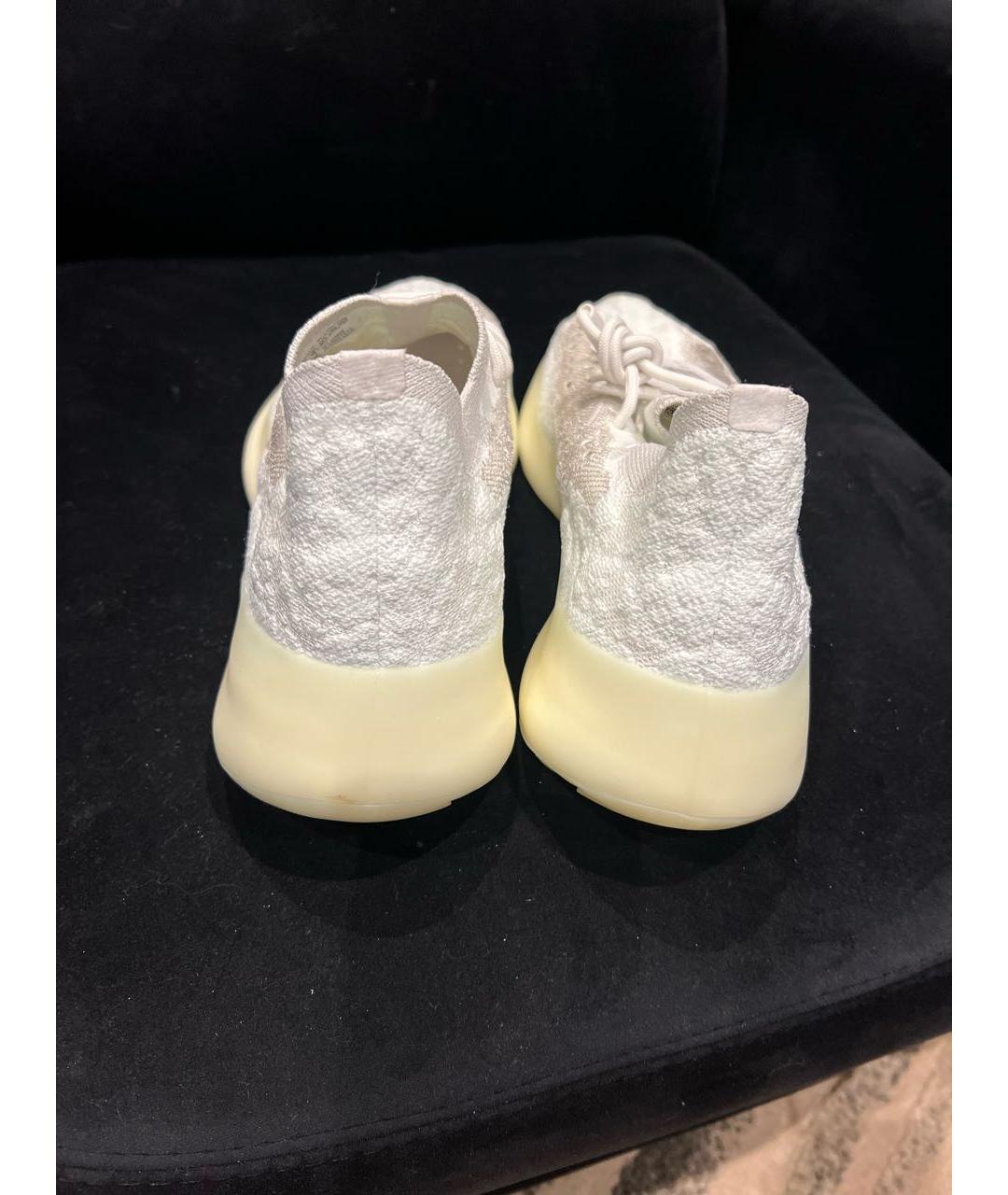ADIDAS YEEZY Белые текстильные низкие кроссовки / кеды, фото 6
