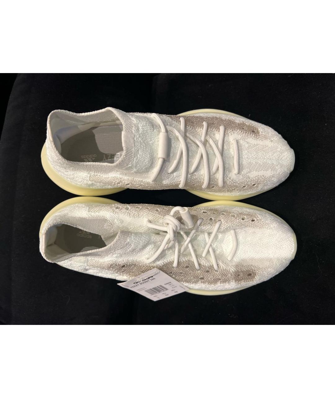 ADIDAS YEEZY Белые текстильные низкие кроссовки / кеды, фото 2