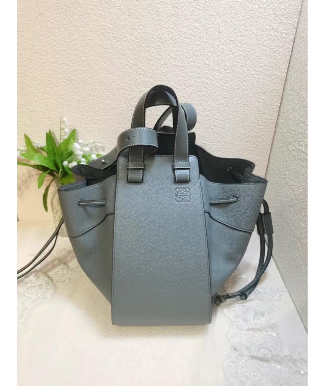 LOEWE Голубая кожаная сумка тоут, фото 2