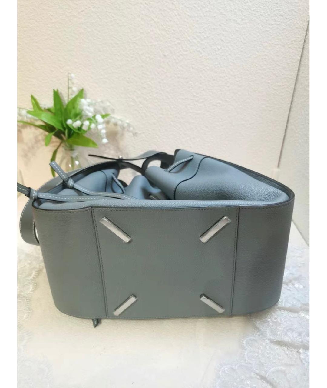 LOEWE Голубая кожаная сумка тоут, фото 7