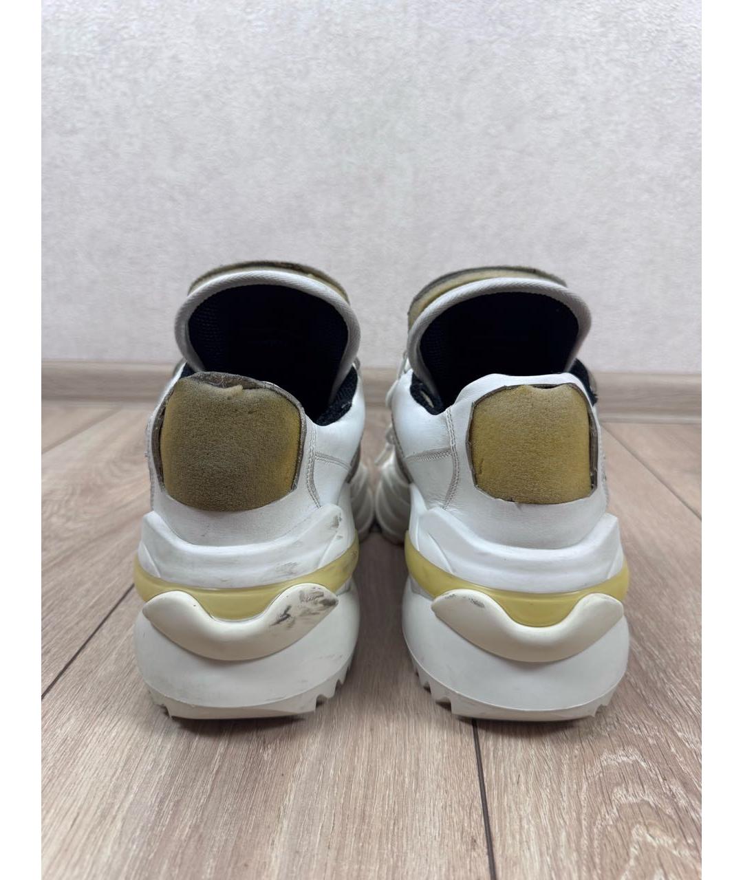 MM6 MAISON MARGIELA Белые кожаные высокие кроссовки / кеды, фото 4