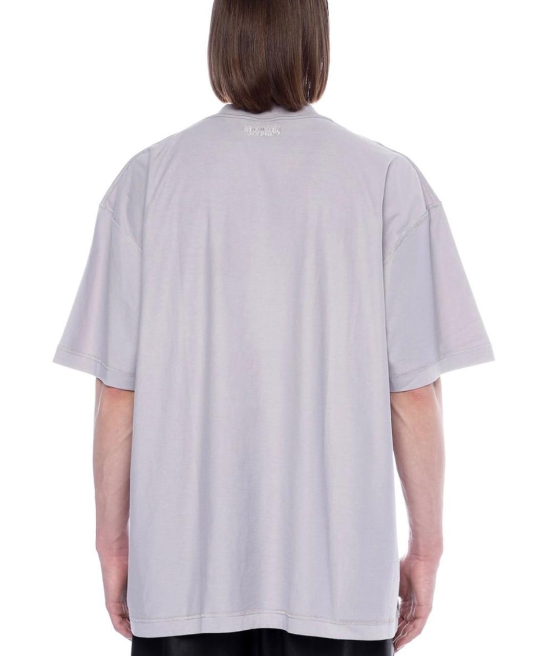 VETEMENTS Серая хлопковая футболка, фото 2