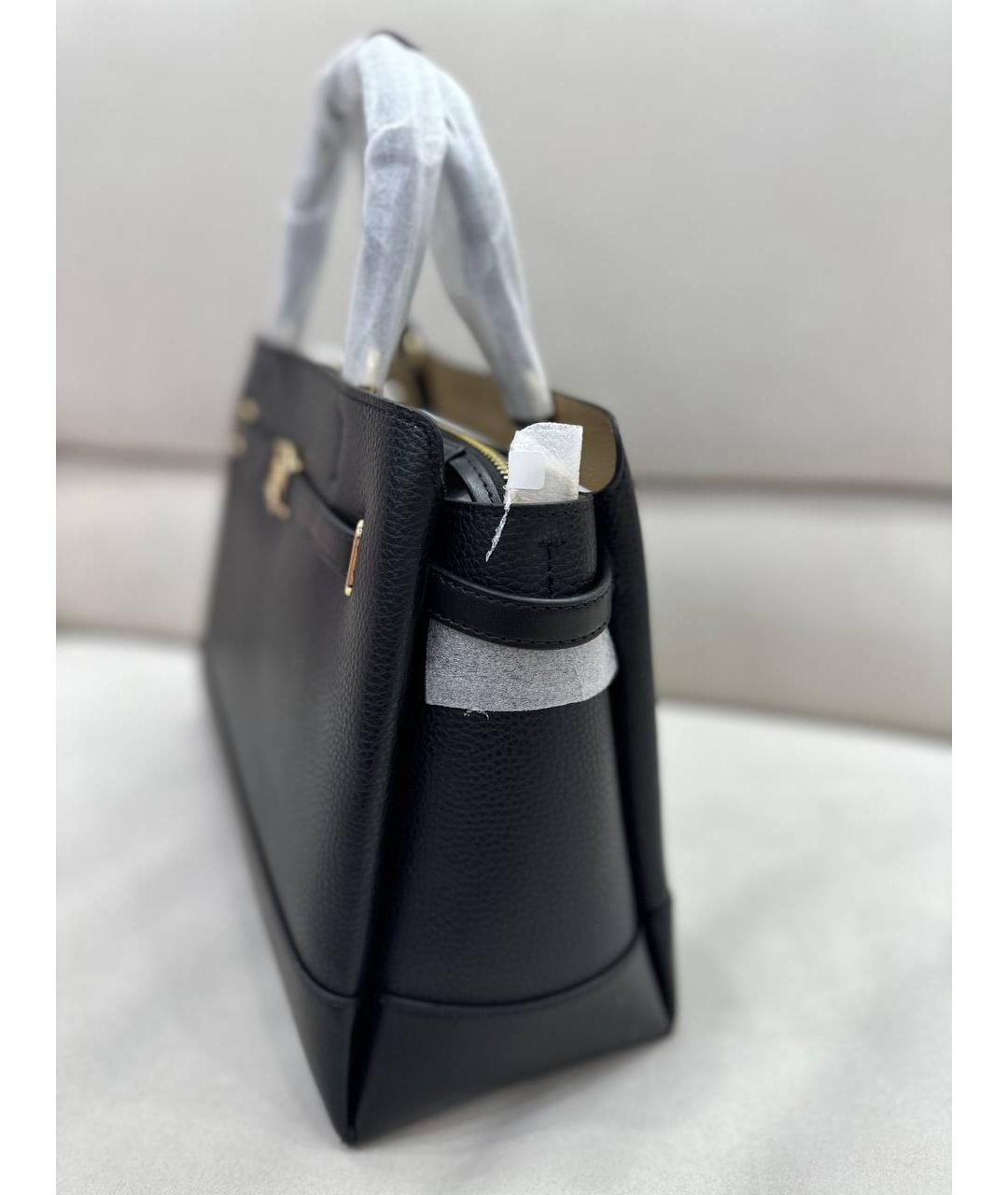 MICHAEL KORS Черная кожаная сумка тоут, фото 8