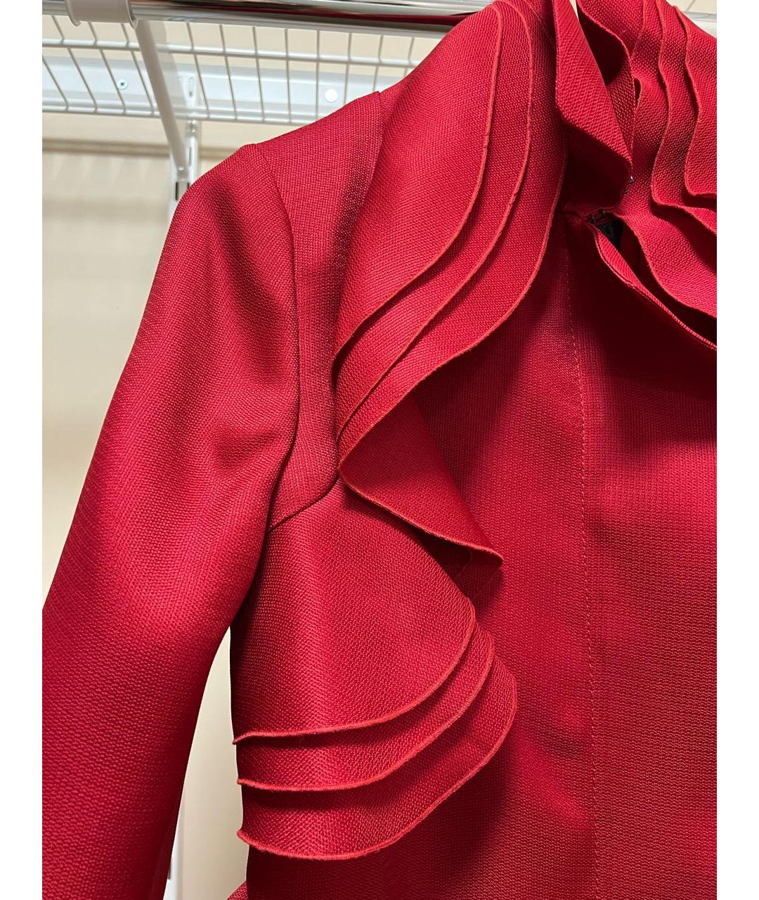 VALENTINO Красное шелковое пальто, фото 4