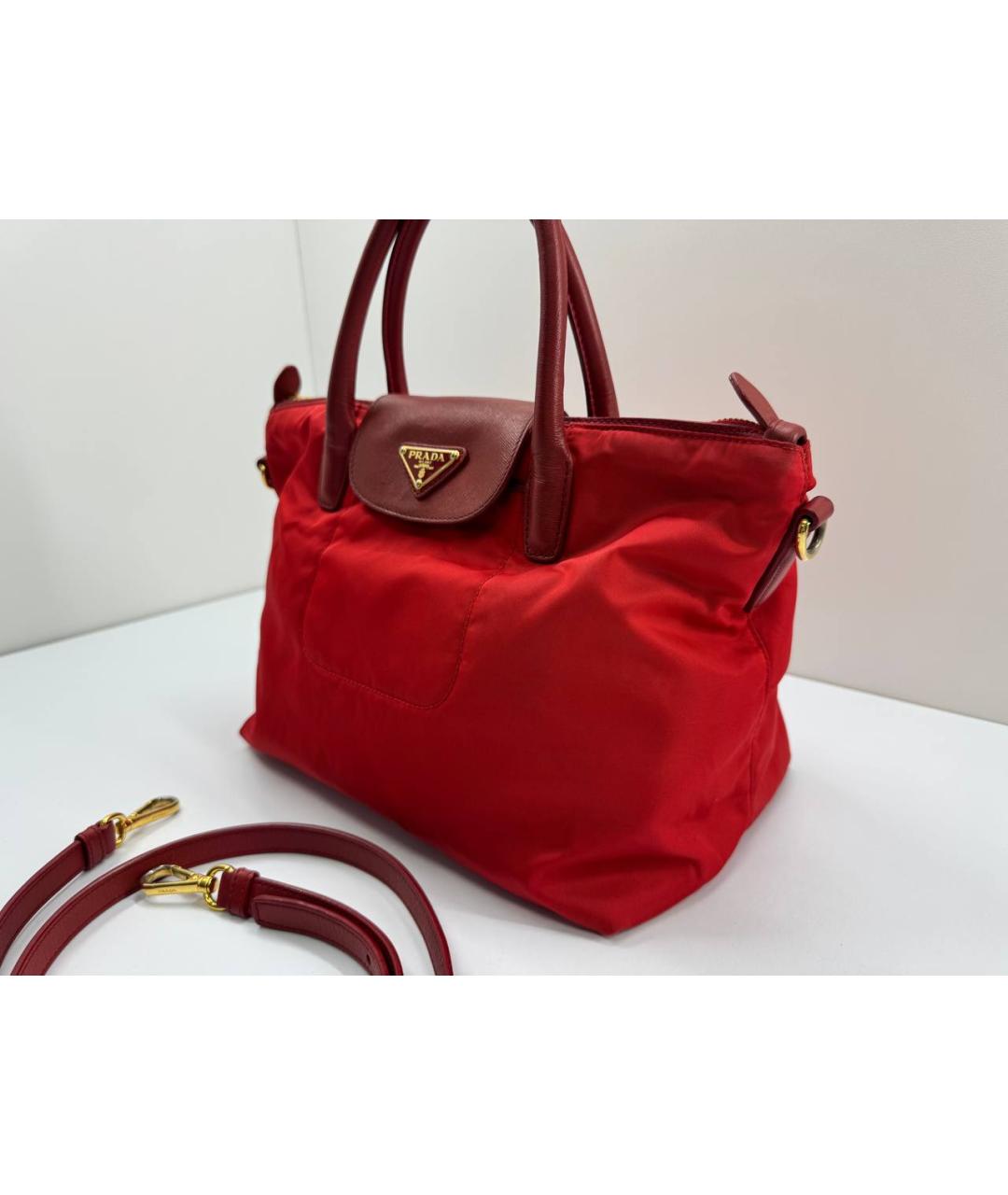 PRADA Красная сумка тоут, фото 4
