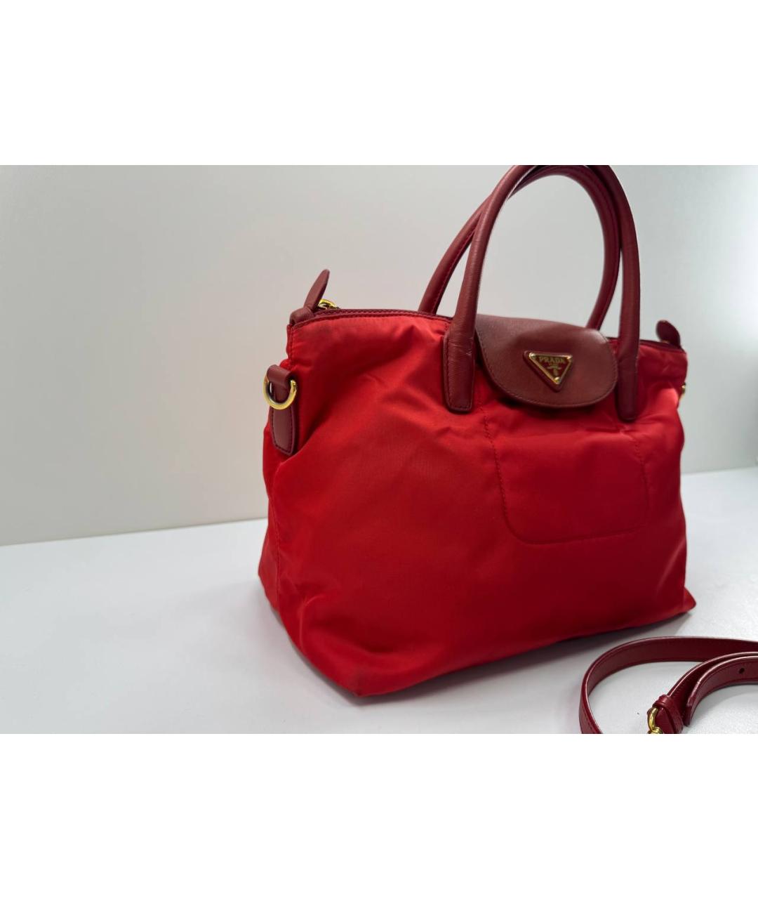 PRADA Красная сумка тоут, фото 5