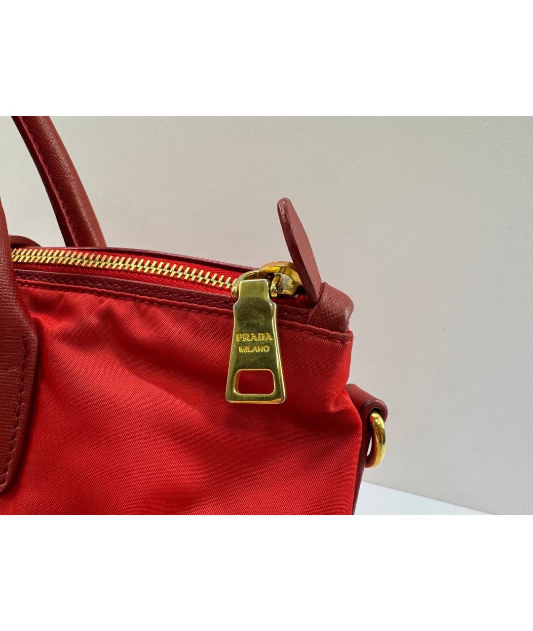 PRADA Красная сумка тоут, фото 7