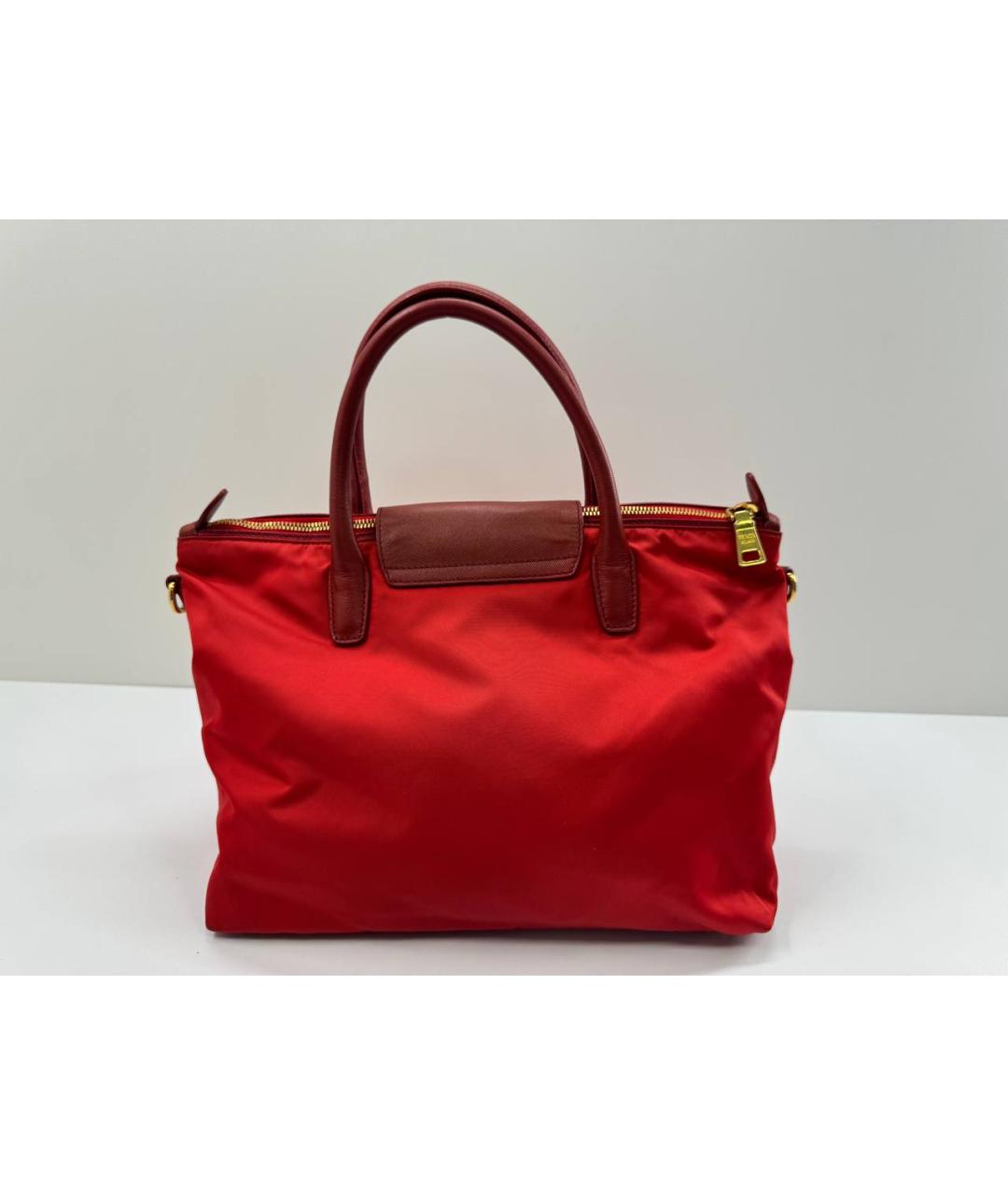 PRADA Красная сумка тоут, фото 6
