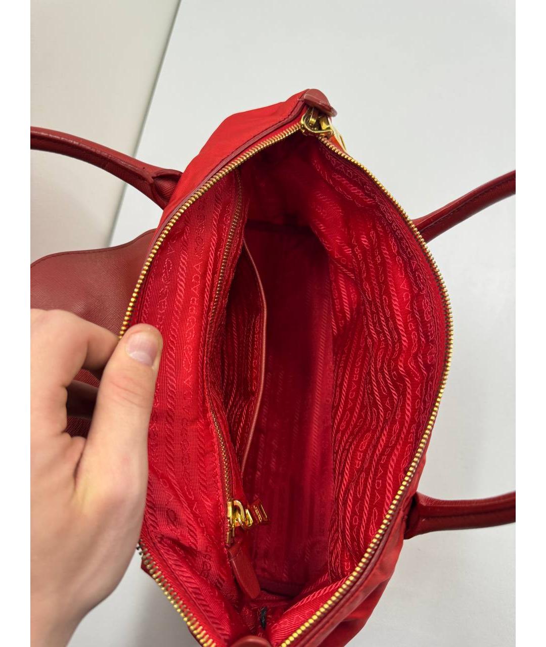 PRADA Красная сумка тоут, фото 8