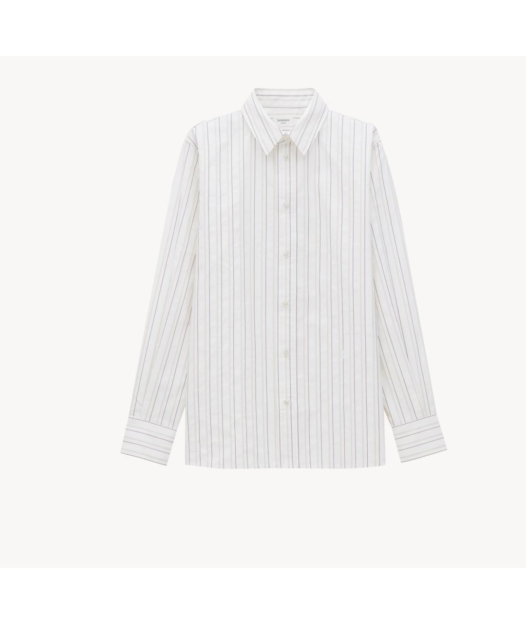 SAINT LAURENT Белая хлопковая рубашка, фото 3