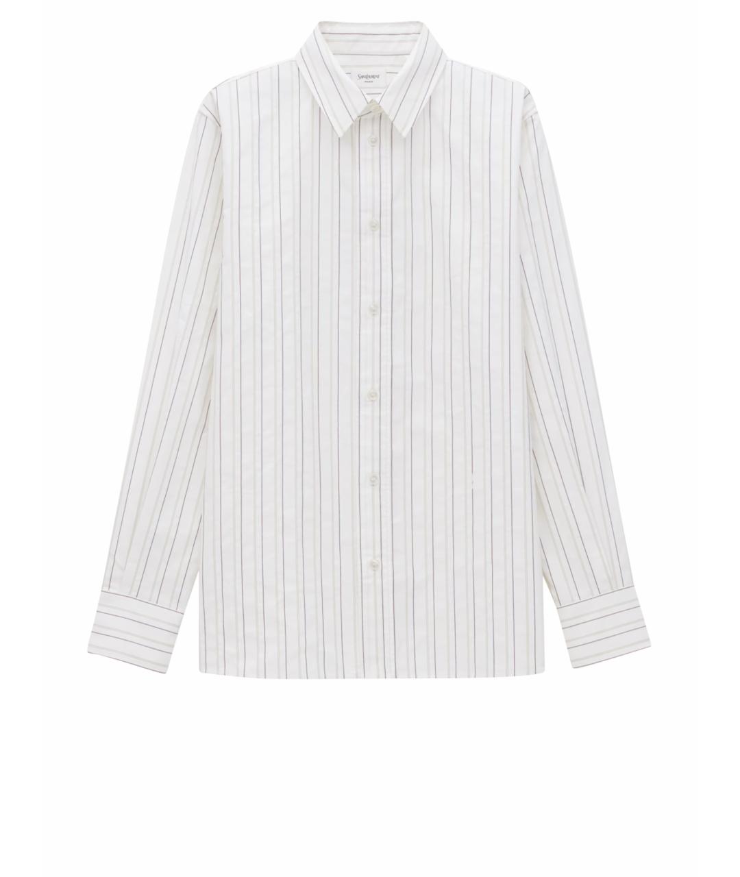 SAINT LAURENT Белая хлопковая рубашка, фото 1