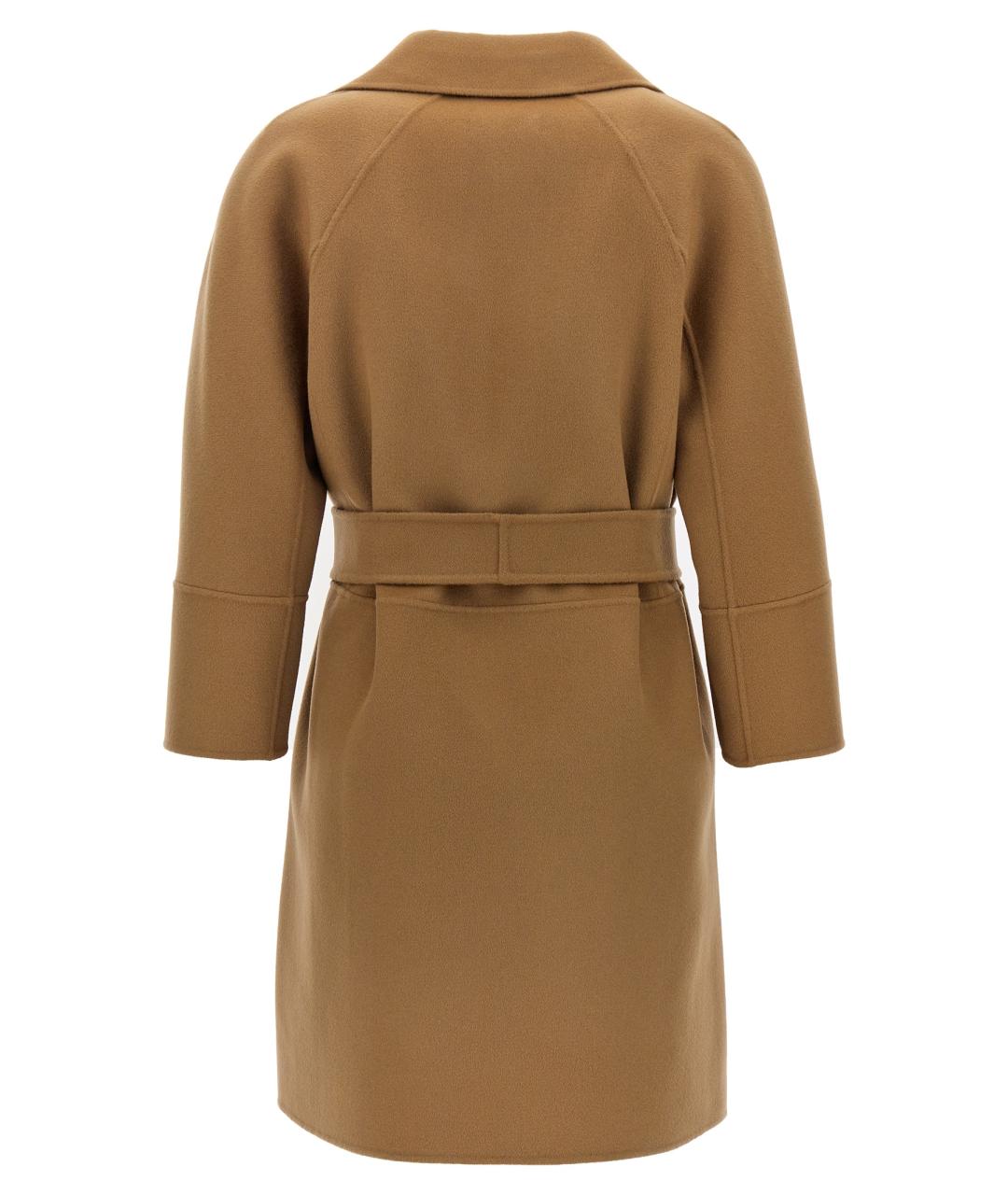 'S MAX MARA Коричневое шерстяное пальто, фото 2