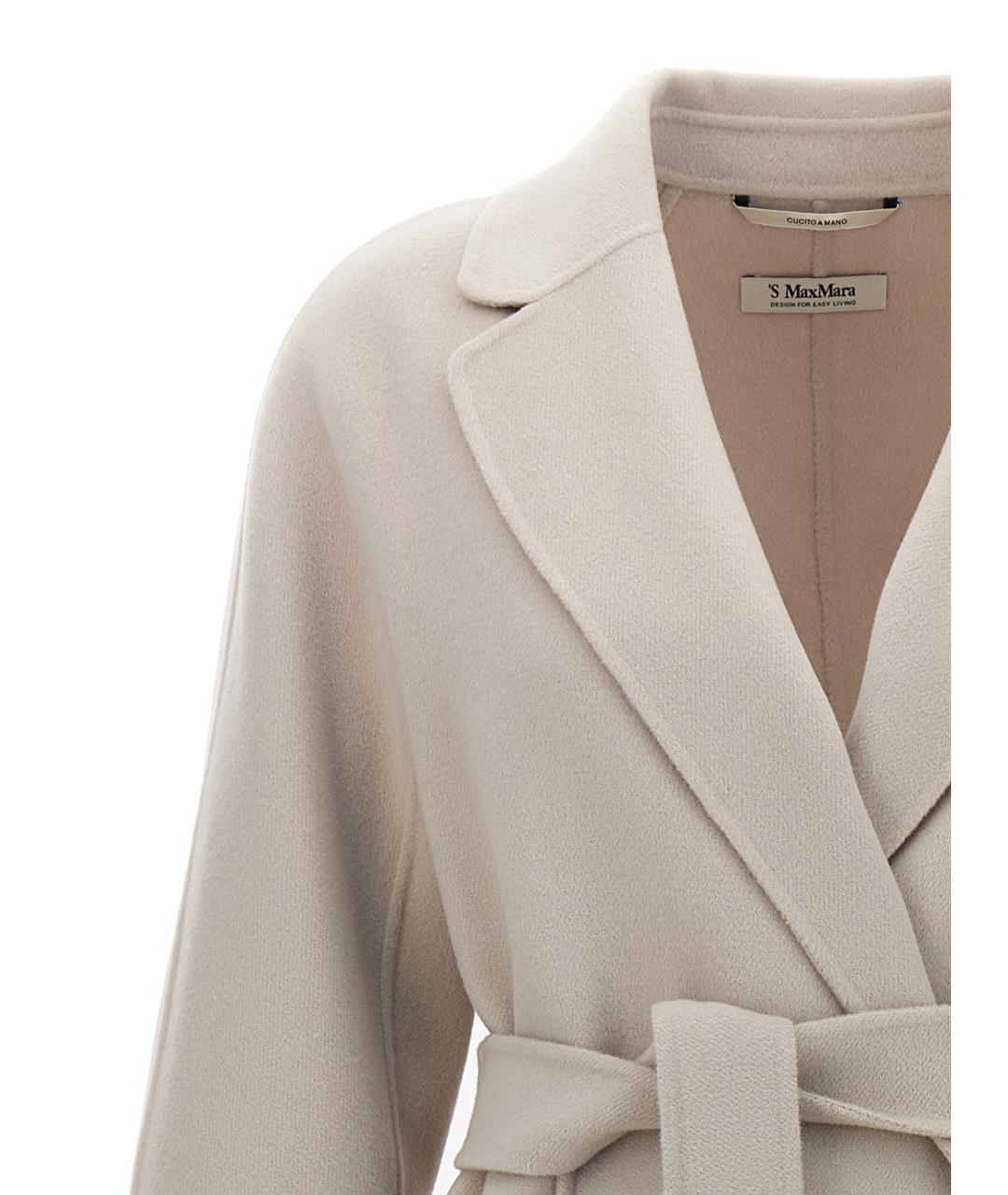'S MAX MARA Бежевое шерстяное пальто, фото 3