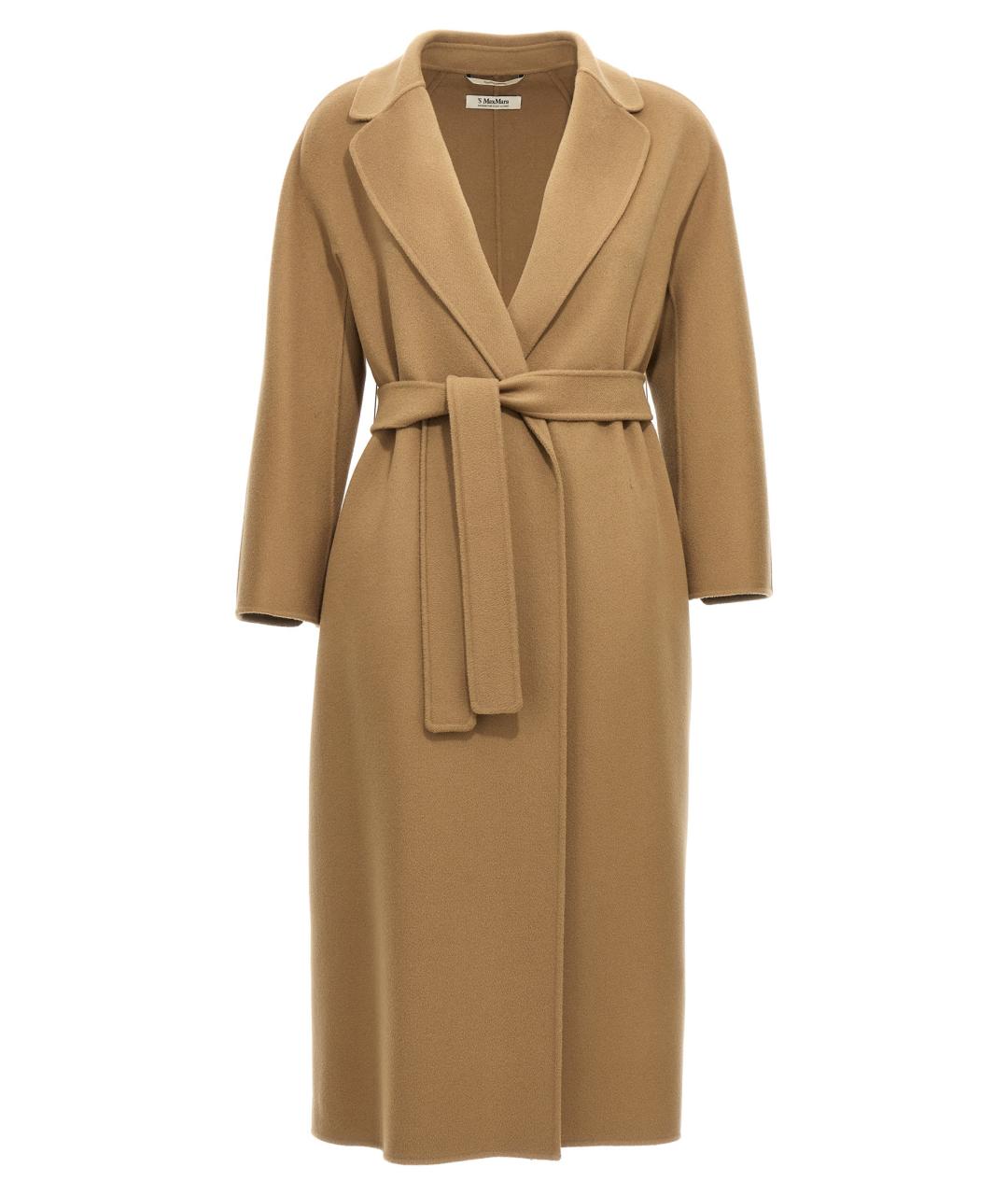 'S MAX MARA Коричневое шерстяное пальто, фото 1