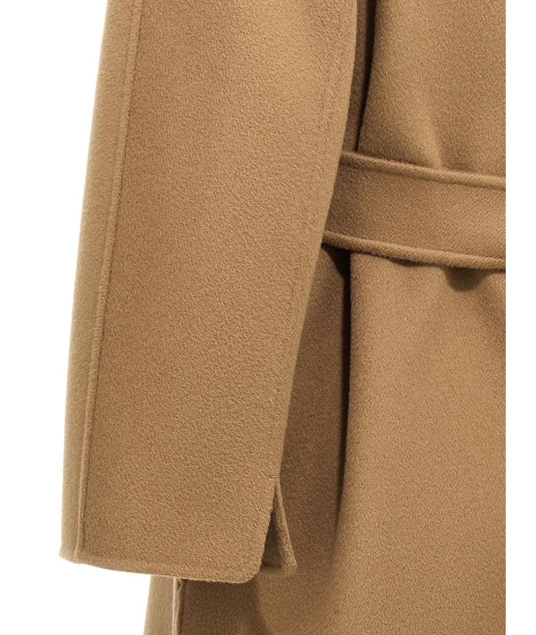 'S MAX MARA Коричневое шерстяное пальто, фото 4