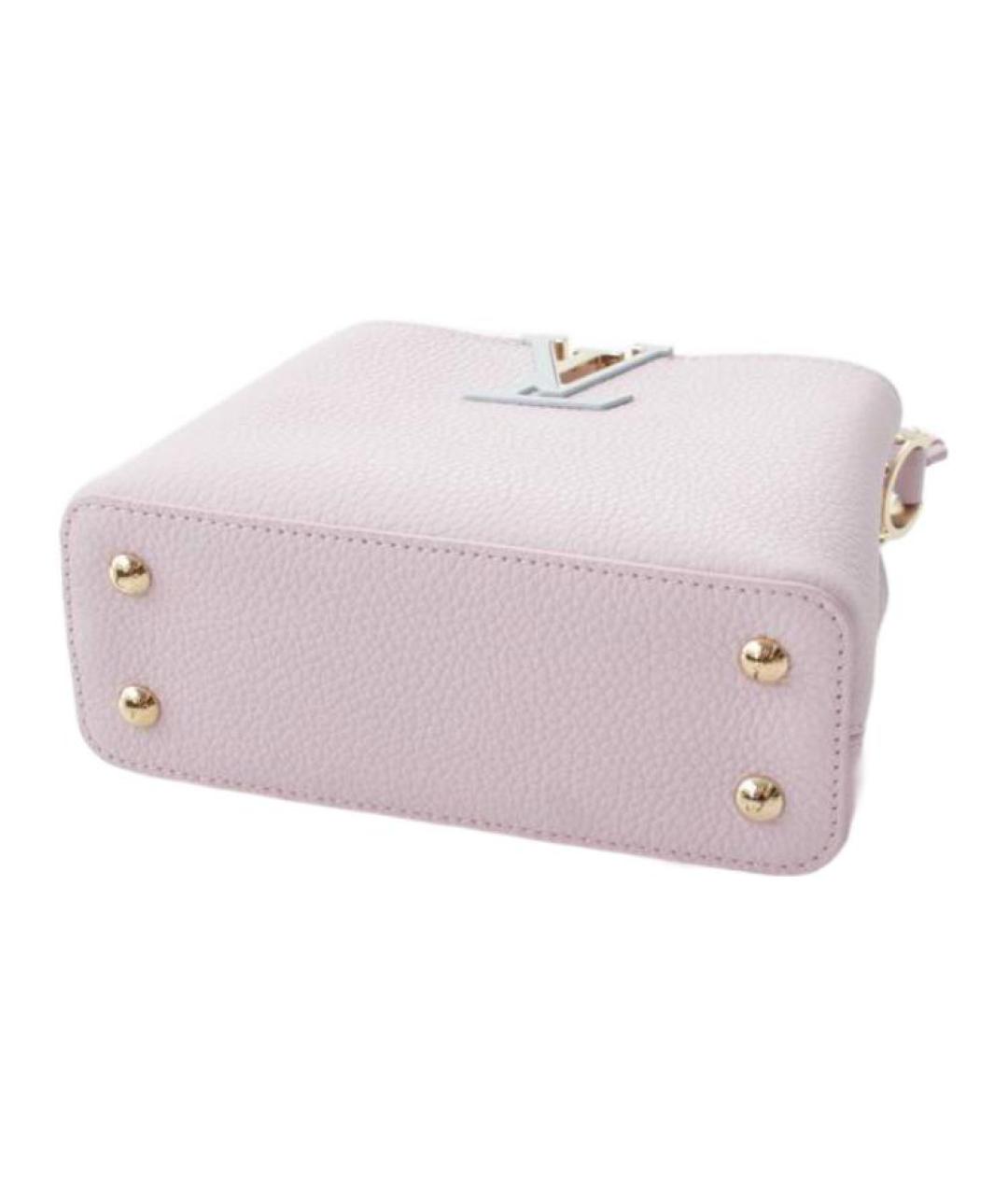 LOUIS VUITTON Фиолетовая кожаная сумка с короткими ручками, фото 4
