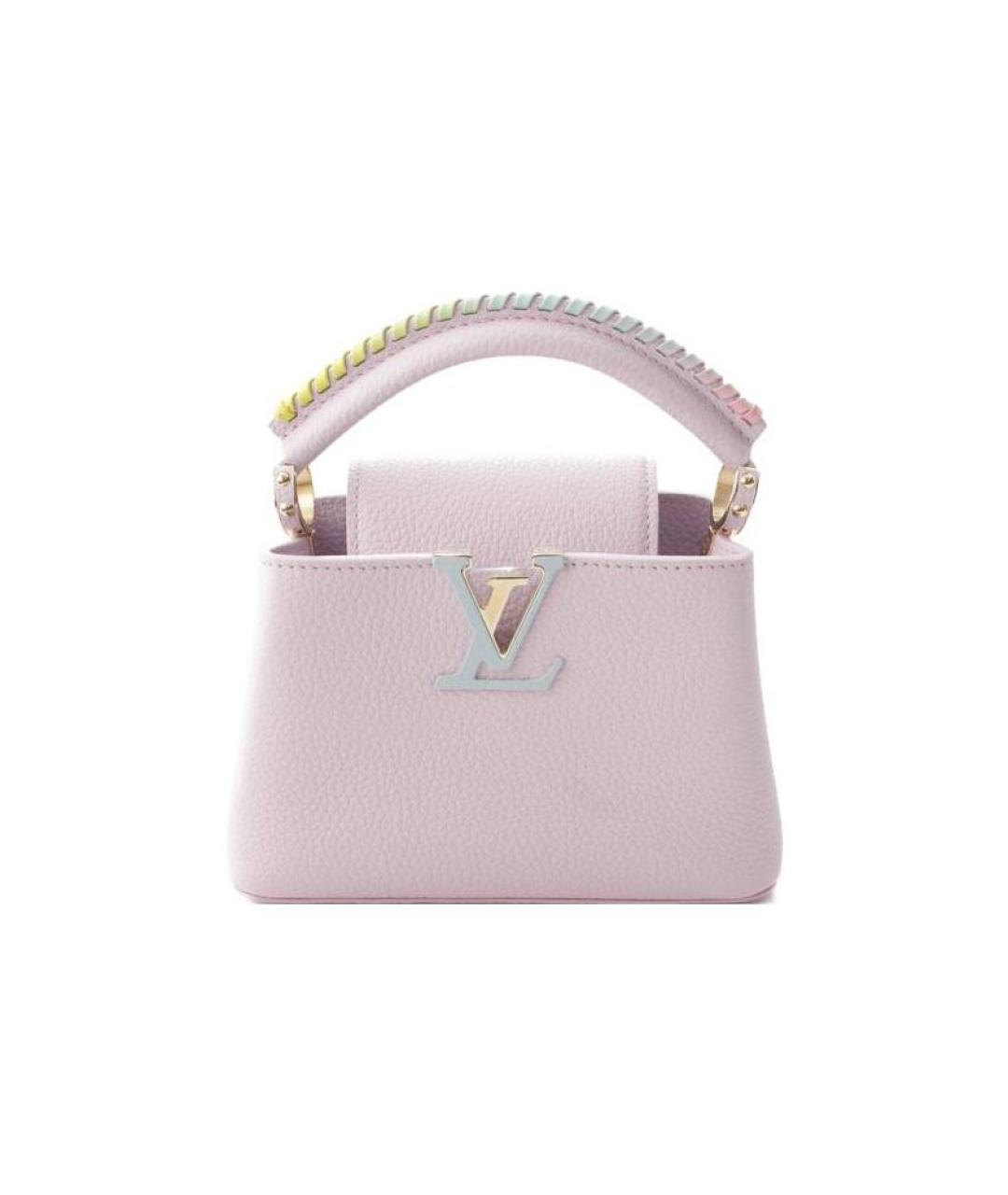 LOUIS VUITTON Фиолетовая кожаная сумка с короткими ручками, фото 1