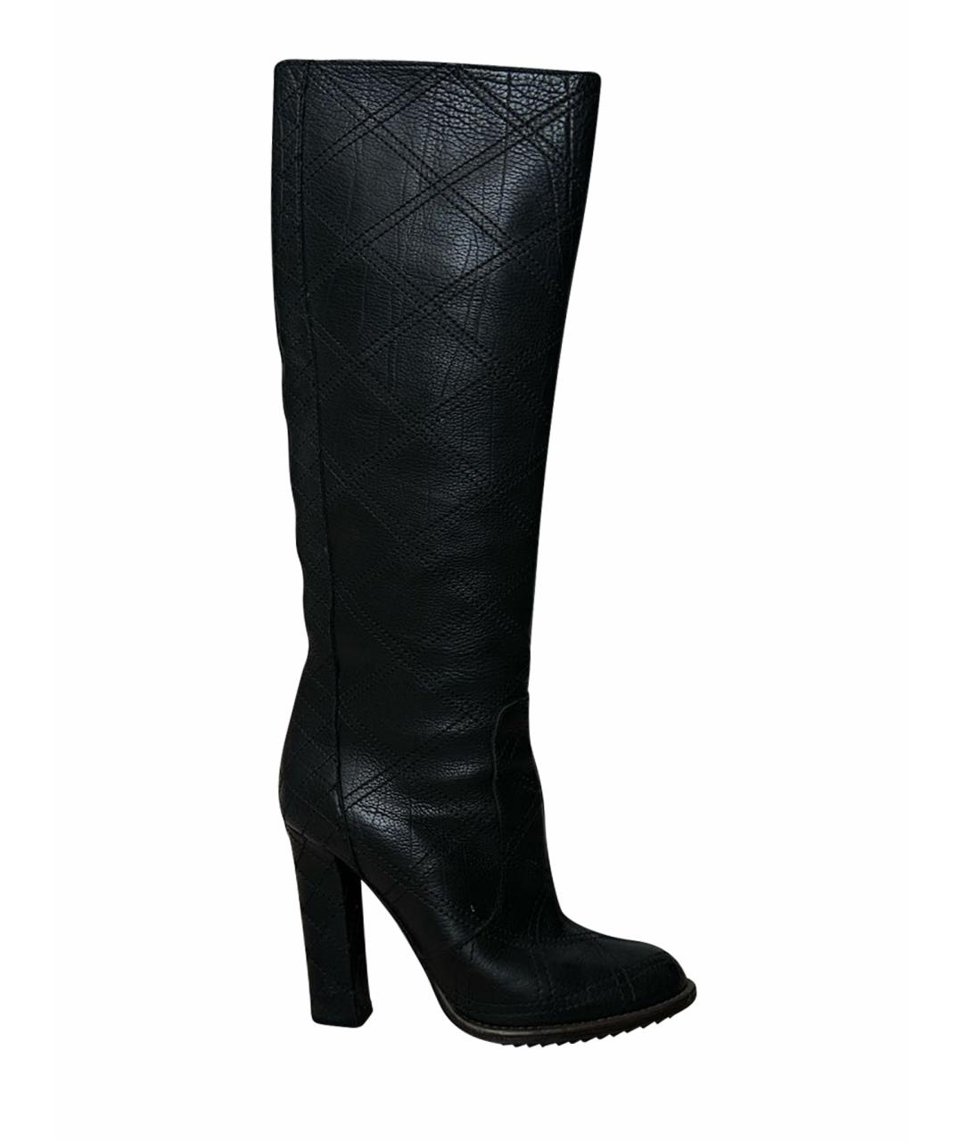 LANVIN Черные кожаные сапоги, фото 1