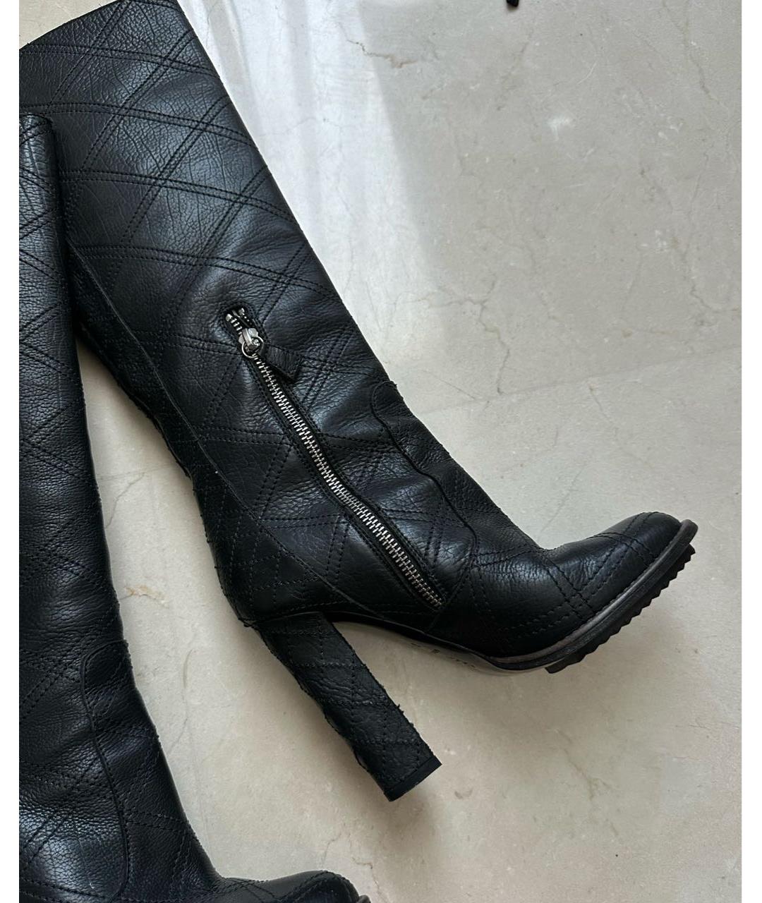 LANVIN Черные кожаные сапоги, фото 7