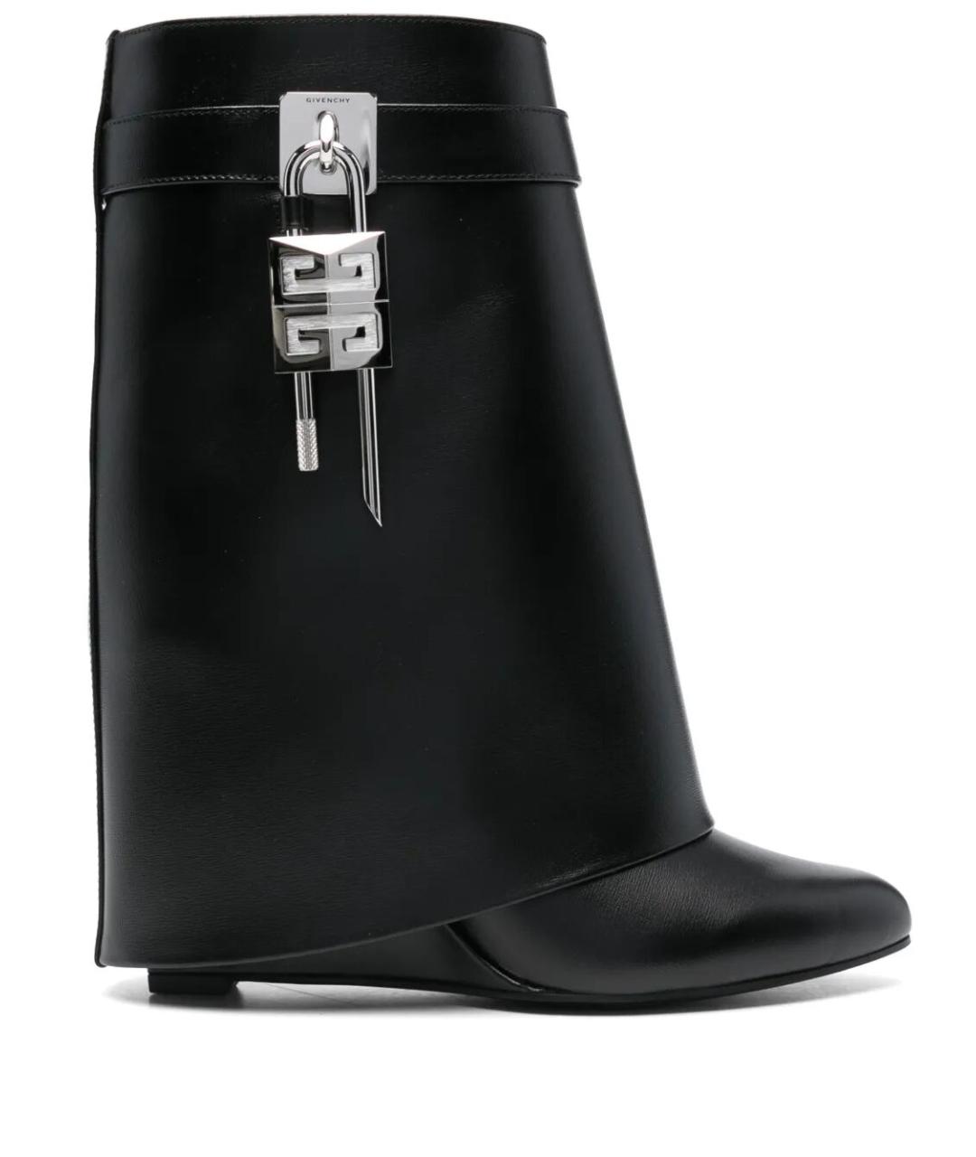 GIVENCHY Черные кожаные полусапоги, фото 1