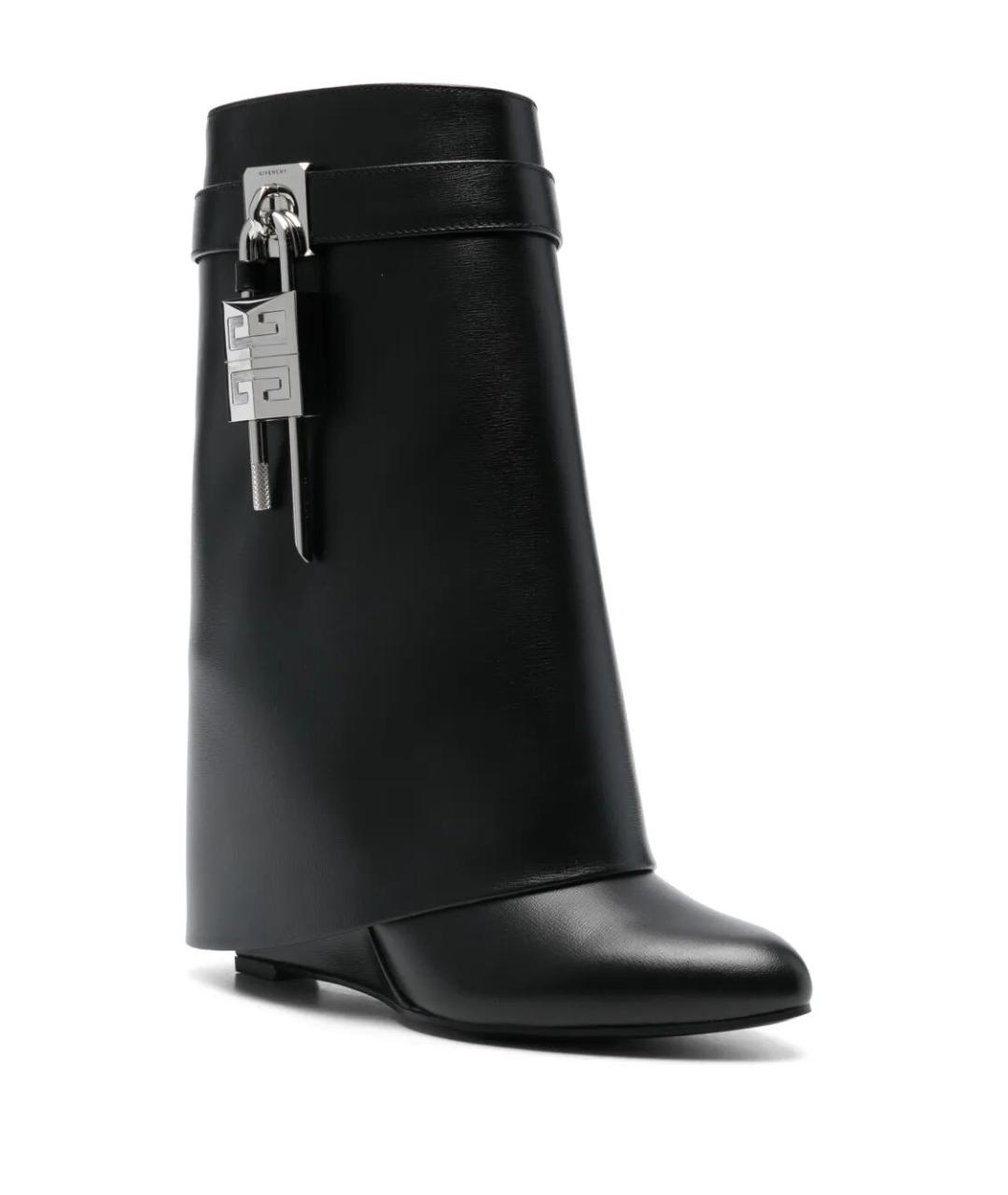 GIVENCHY Черные кожаные полусапоги, фото 2