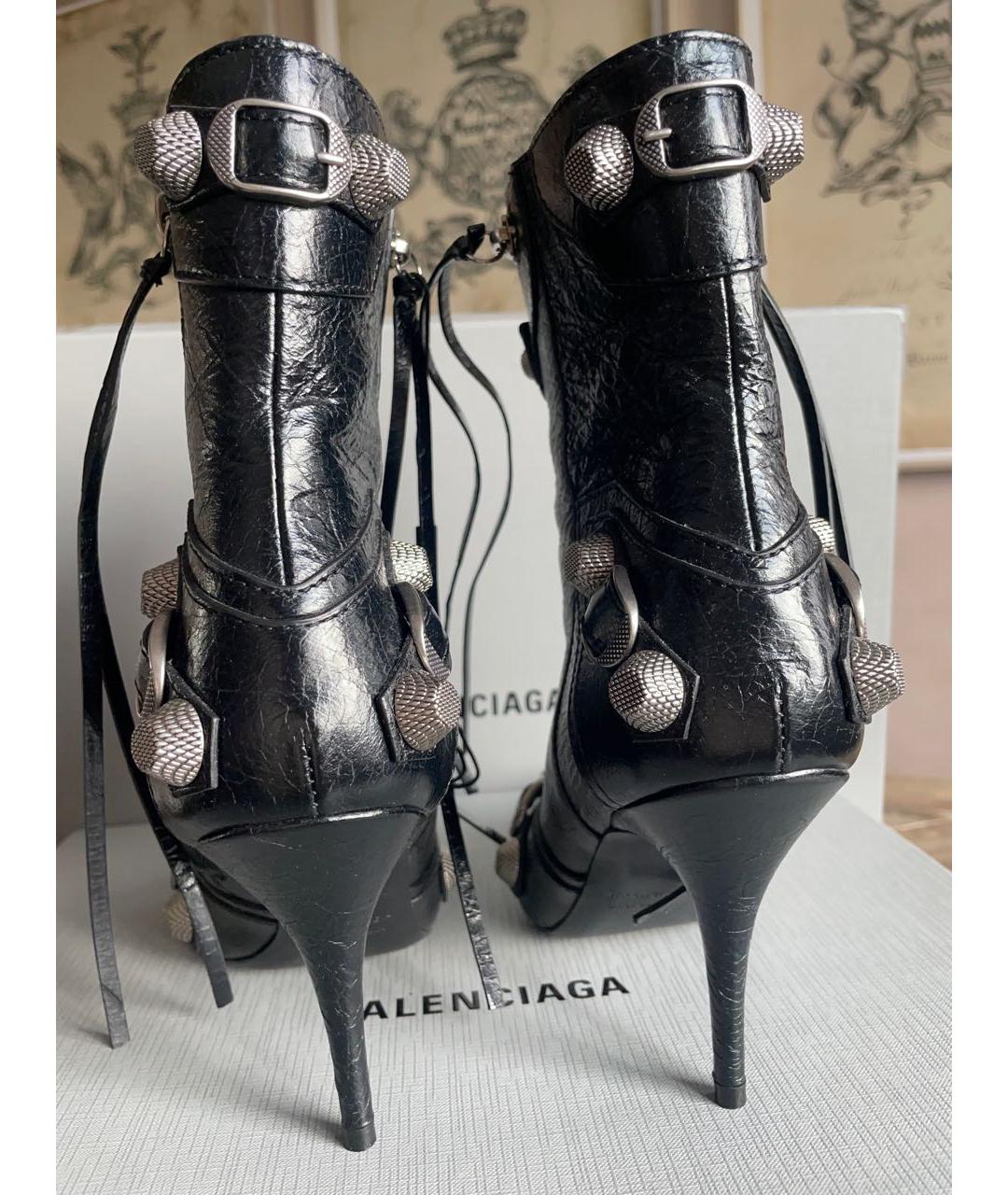 BALENCIAGA Черные кожаные полусапоги, фото 5