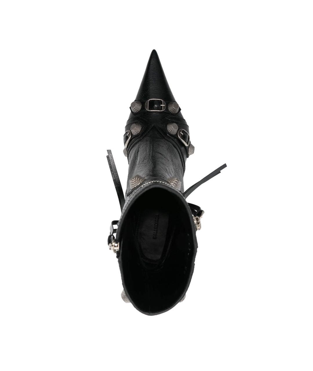 BALENCIAGA Черные кожаные полусапоги, фото 3
