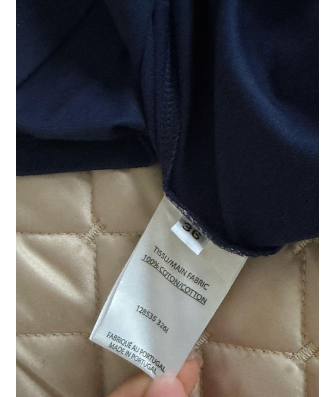 BALMAIN Темно-синяя хлопковая майка, фото 4