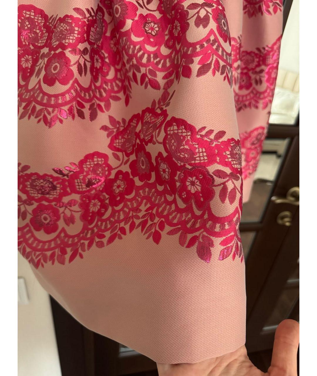 RED VALENTINO Розовое полиэстеровое коктейльное платье, фото 3