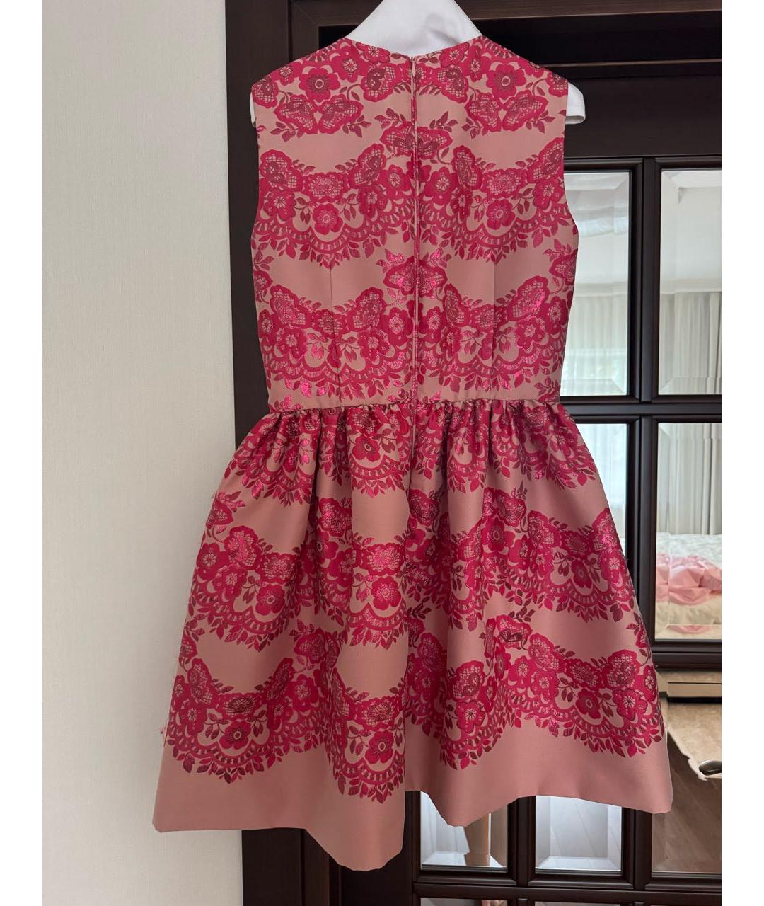 RED VALENTINO Розовое полиэстеровое коктейльное платье, фото 2