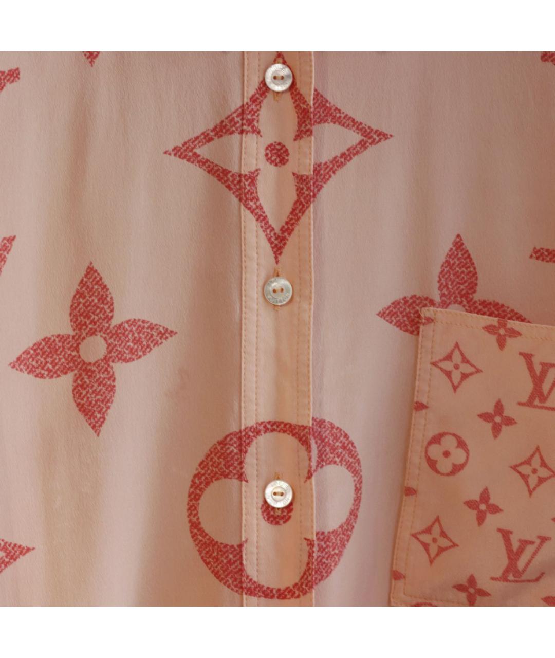LOUIS VUITTON Коралловая шелковая рубашка, фото 7