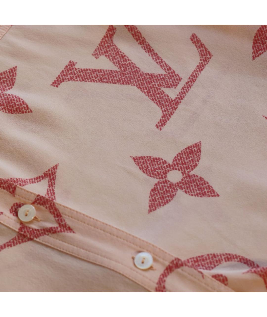 LOUIS VUITTON Коралловая шелковая рубашка, фото 6