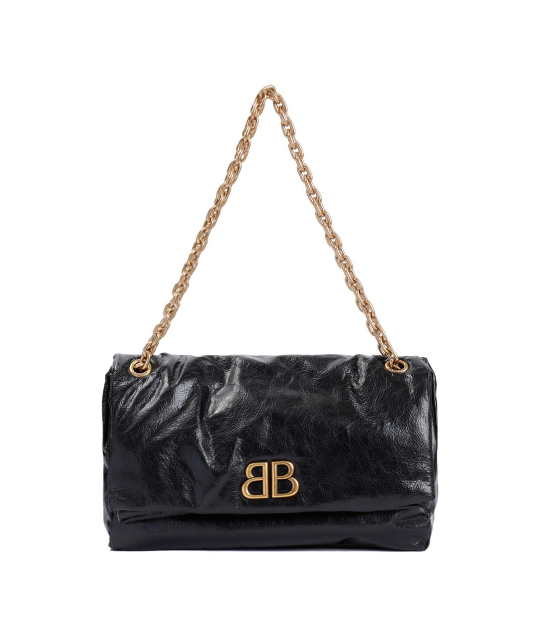 BALENCIAGA Черная кожаная сумка через плечо, фото 1
