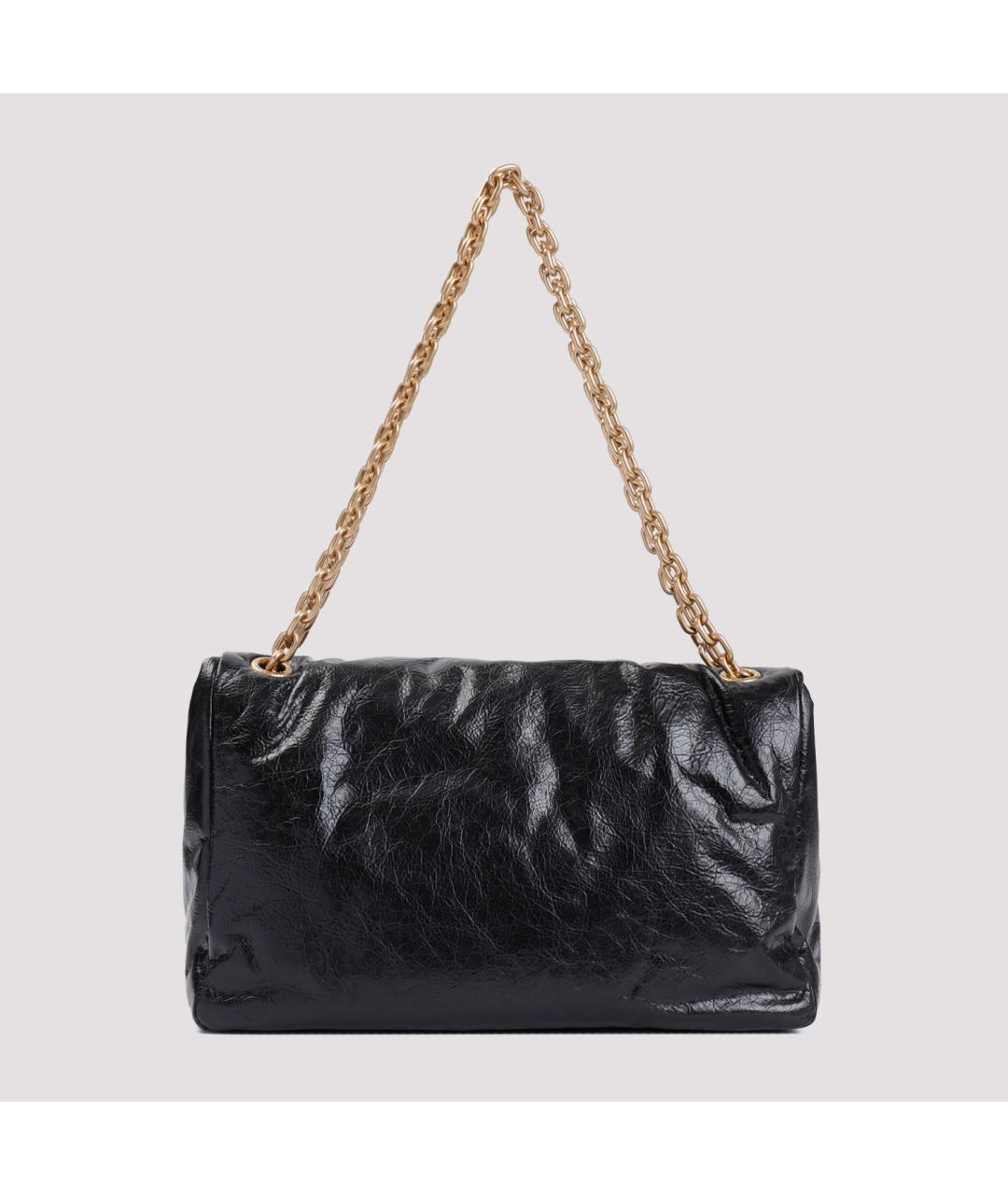 BALENCIAGA Черная кожаная сумка через плечо, фото 4