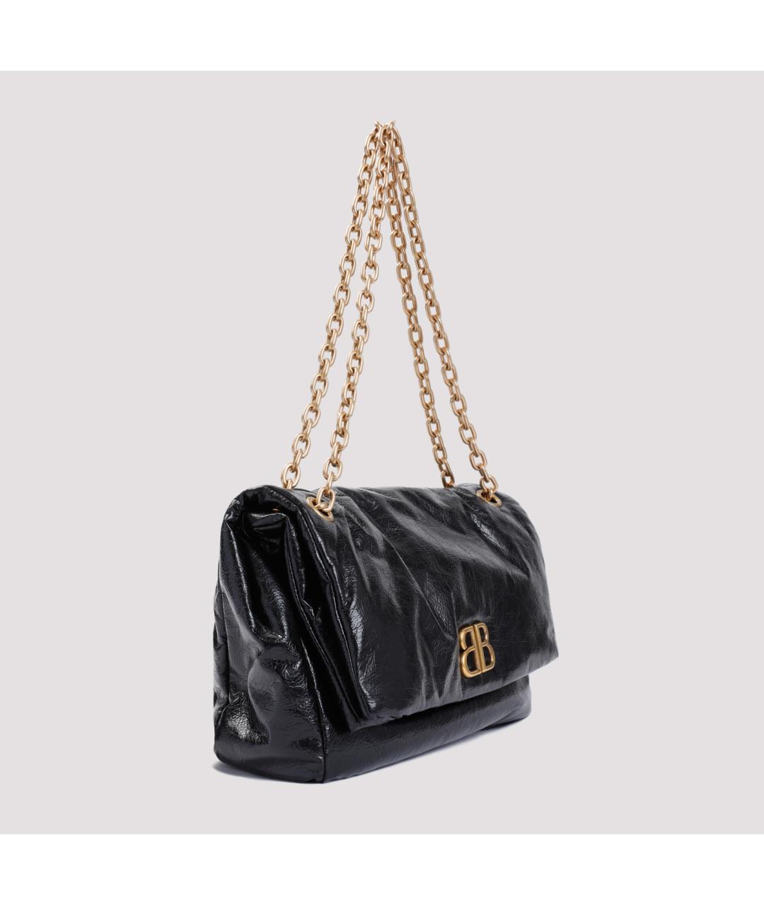 BALENCIAGA Черная кожаная сумка через плечо, фото 5
