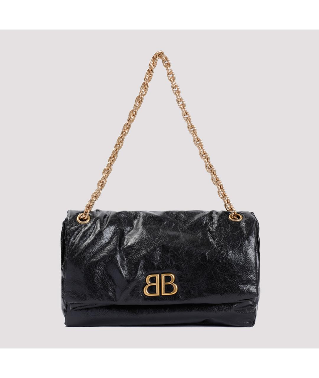 BALENCIAGA Черная кожаная сумка через плечо, фото 2
