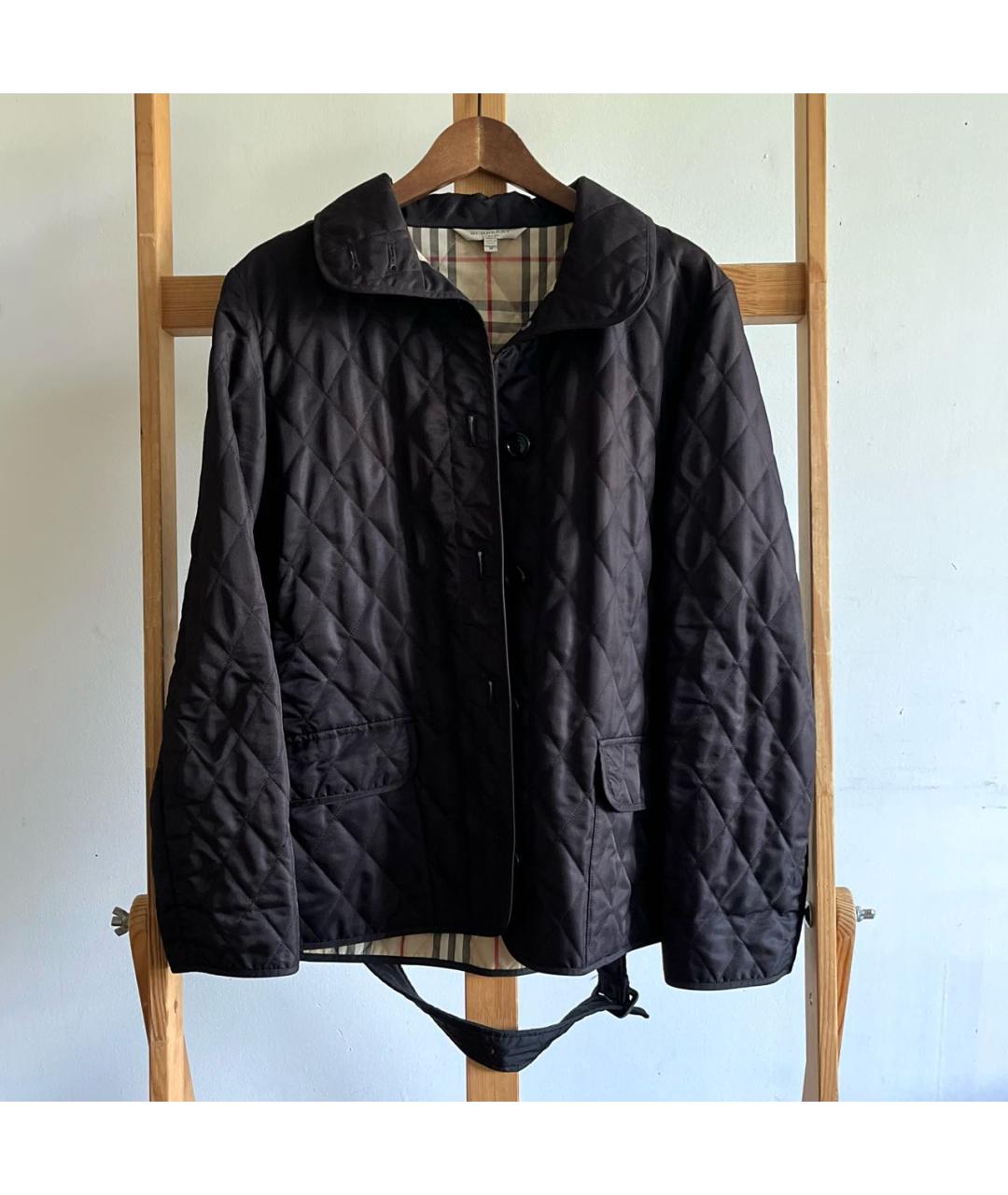 BURBERRY Черная полиэстеровая куртка, фото 9
