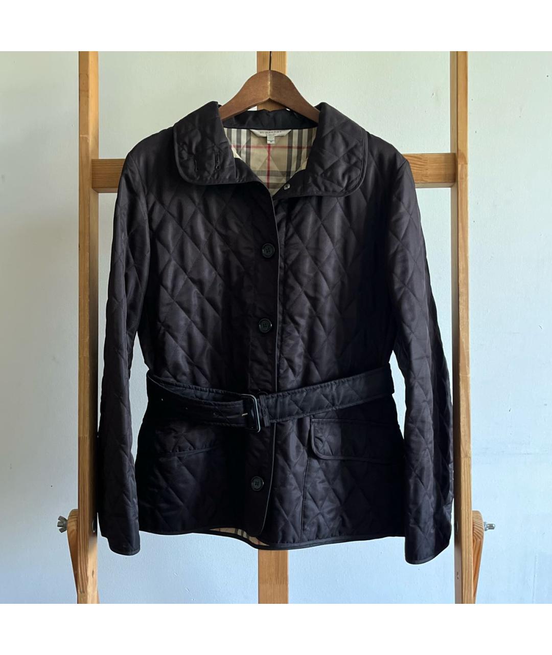 BURBERRY Черная полиэстеровая куртка, фото 5