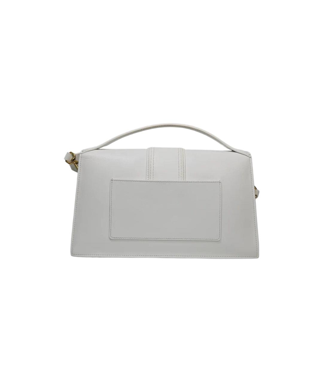 JACQUEMUS Белая кожаная сумка через плечо, фото 2