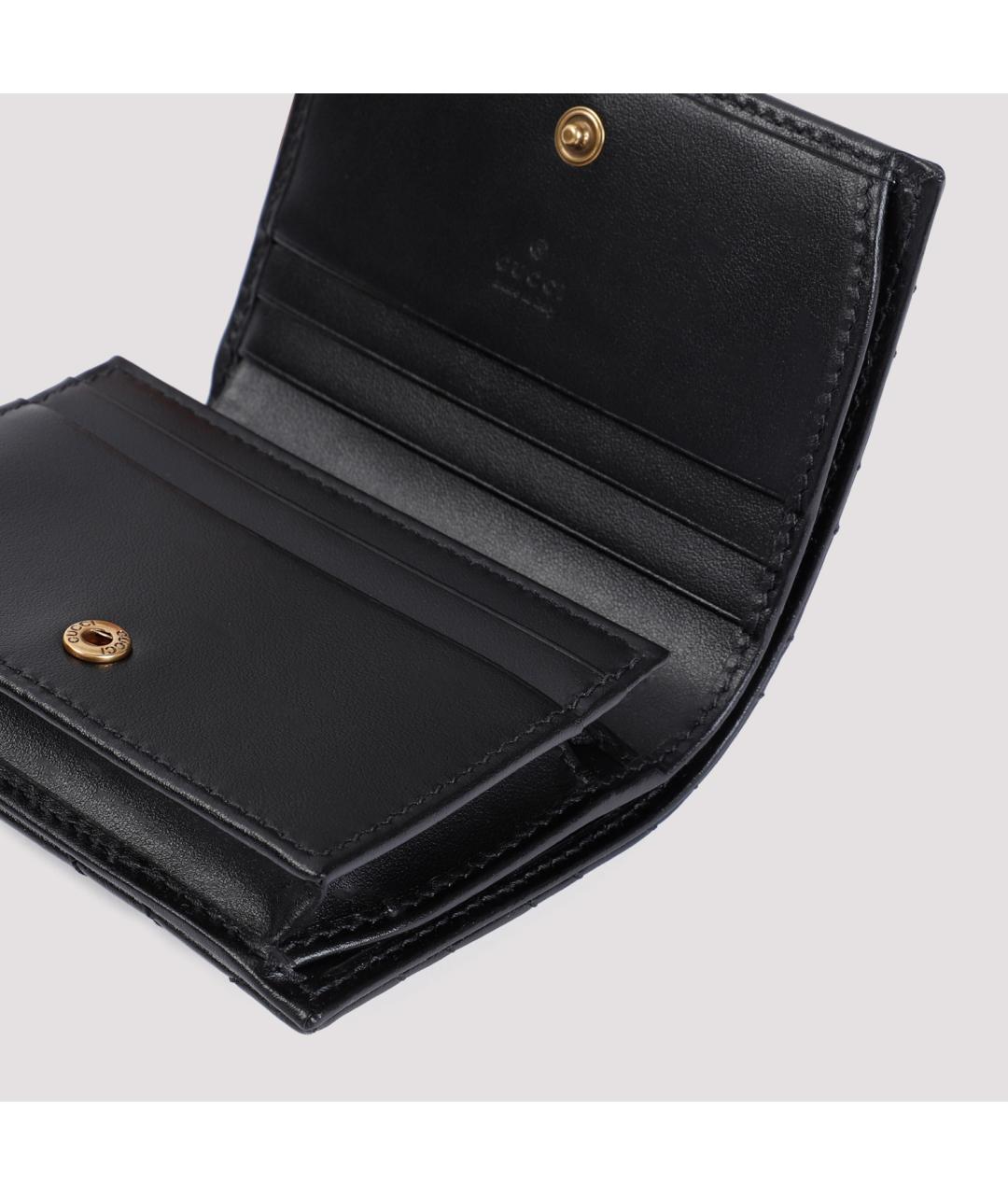 GUCCI Черный кожаный кошелек, фото 5