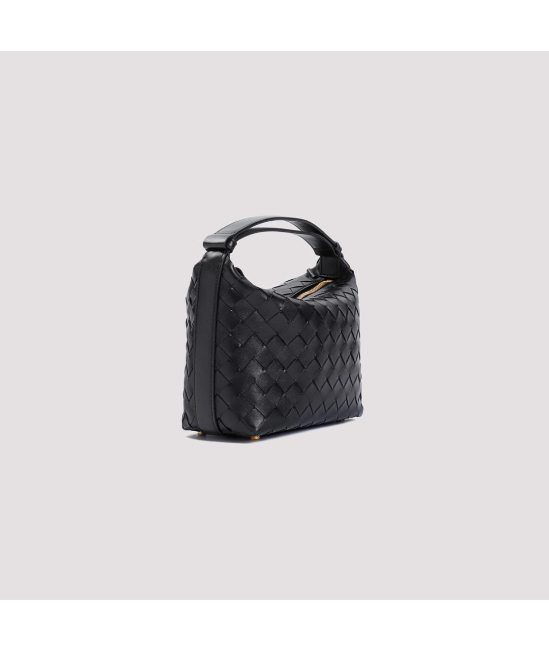 BOTTEGA VENETA Черная кожаная сумка с короткими ручками, фото 5