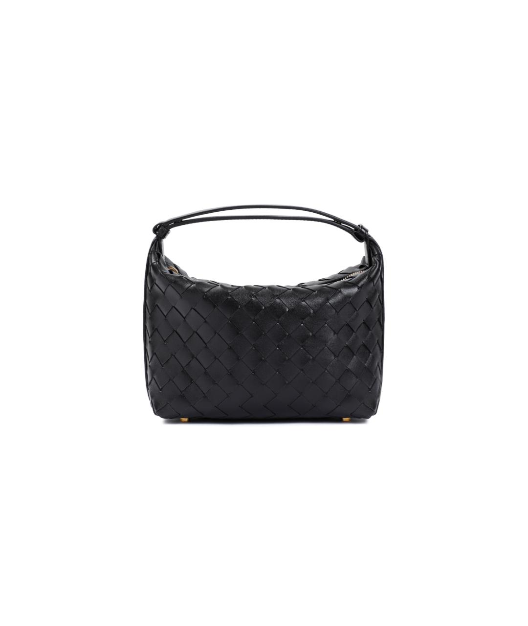 BOTTEGA VENETA Черная кожаная сумка с короткими ручками, фото 1