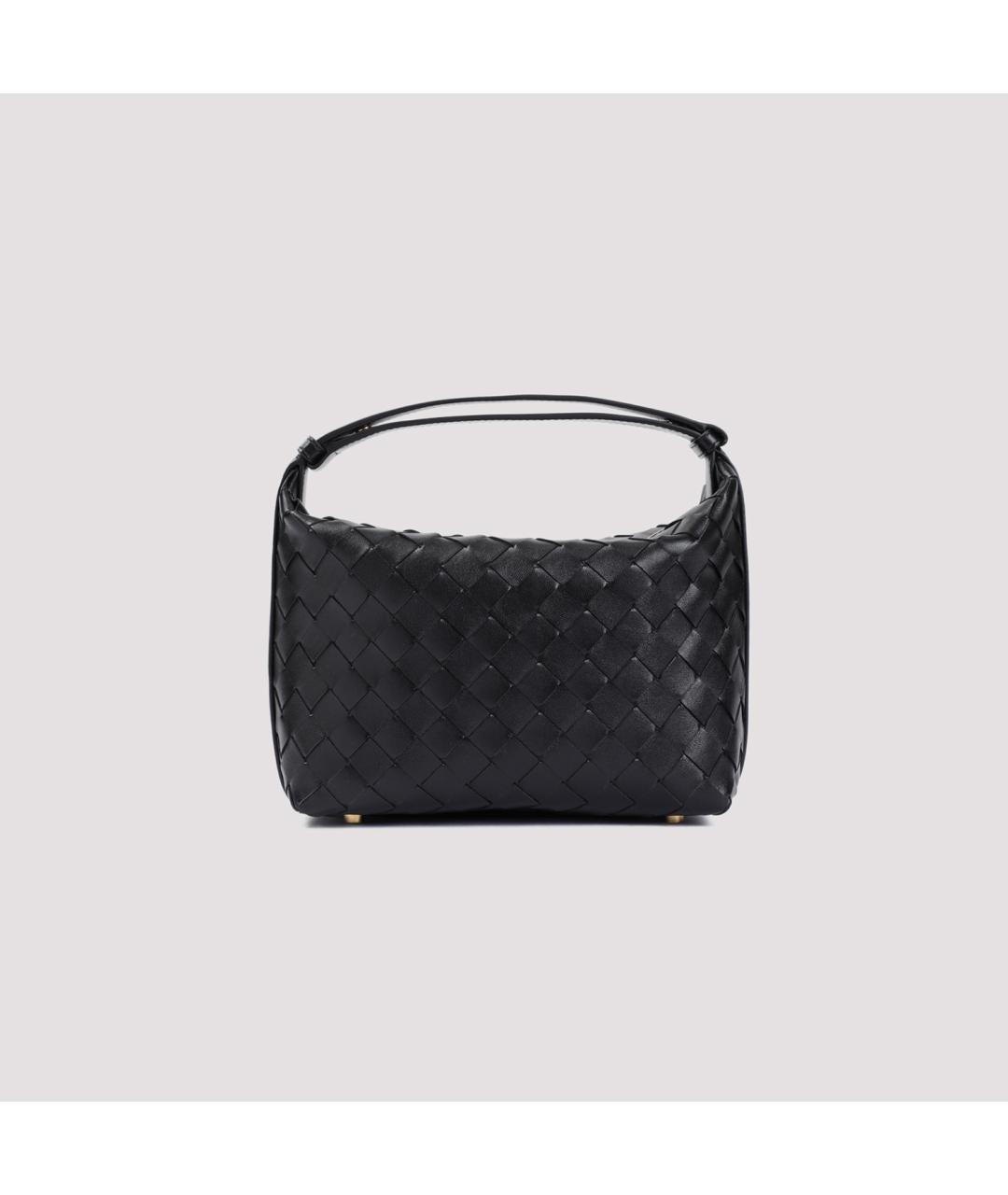 BOTTEGA VENETA Черная кожаная сумка с короткими ручками, фото 4