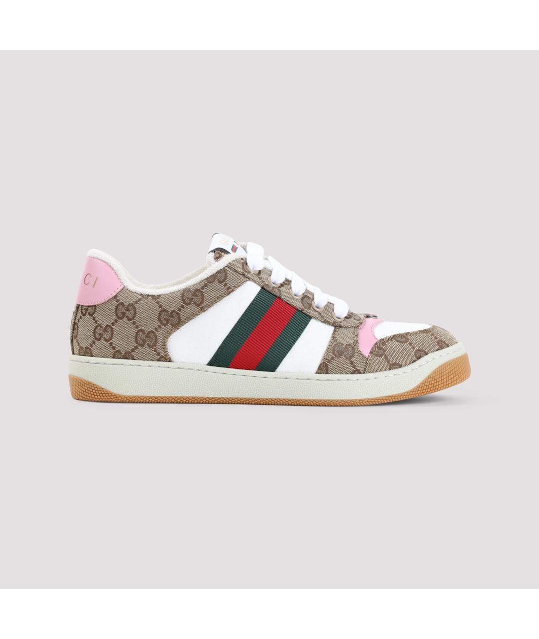 GUCCI Бежевые кеды, фото 3