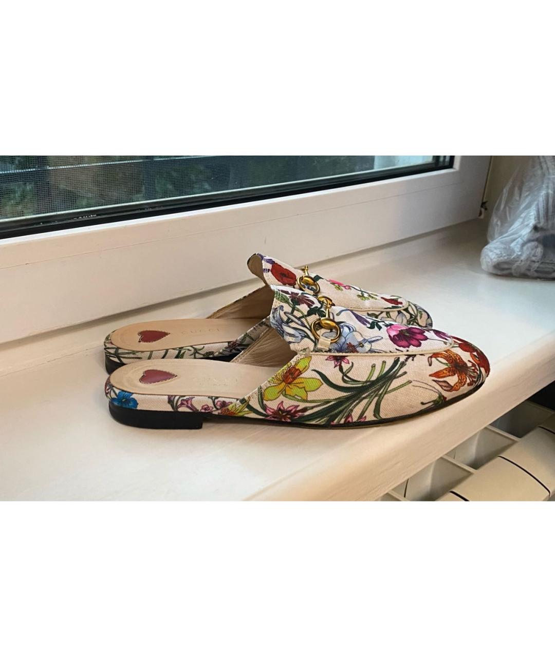 GUCCI Мульти текстильные мюли, фото 4