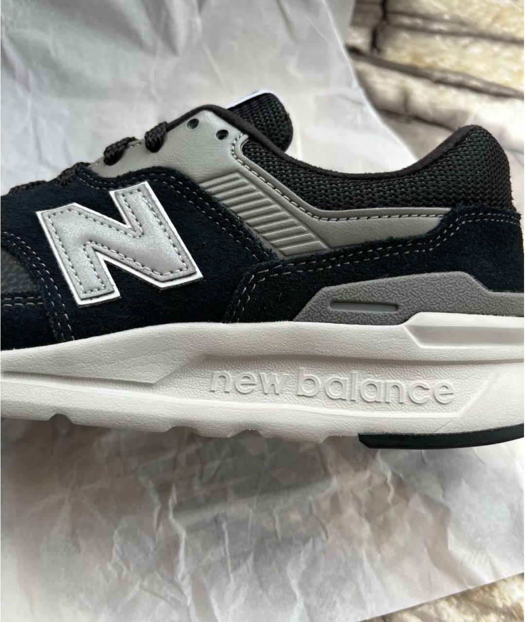 NEW BALANCE Черные замшевые низкие кроссовки / кеды, фото 8