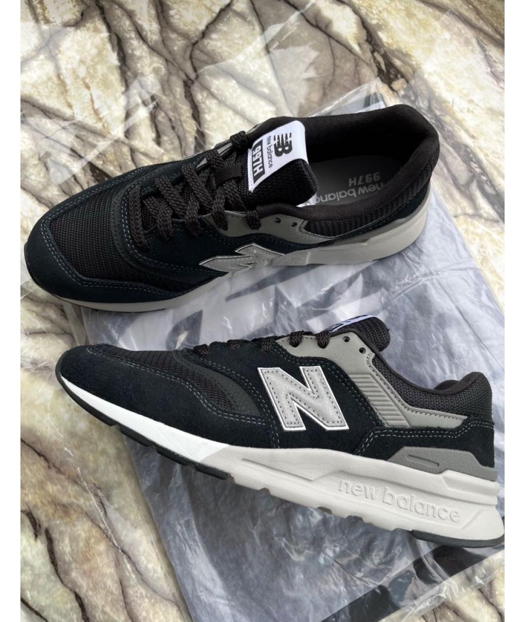 NEW BALANCE Черные замшевые низкие кроссовки / кеды, фото 5