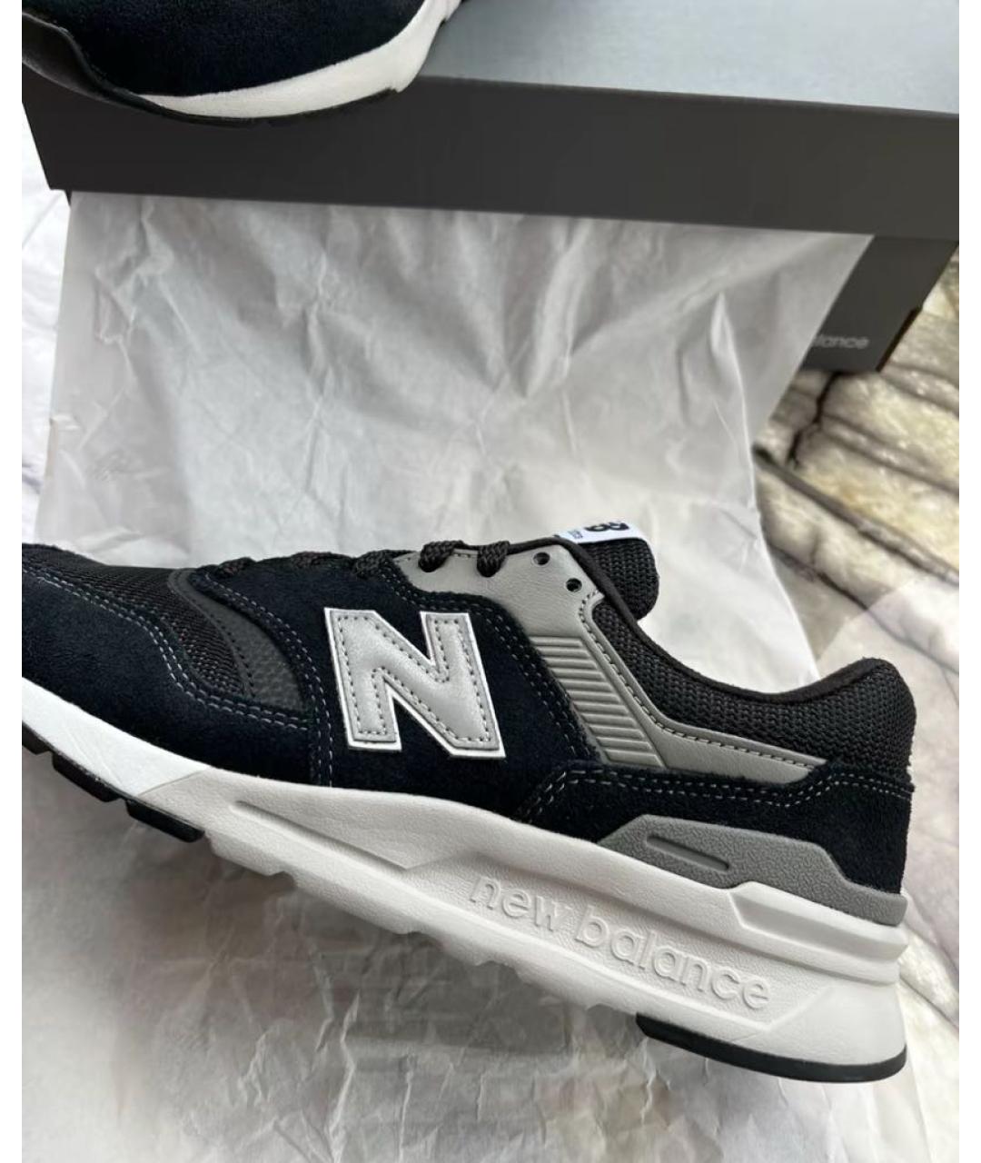 NEW BALANCE Черные замшевые низкие кроссовки / кеды, фото 6