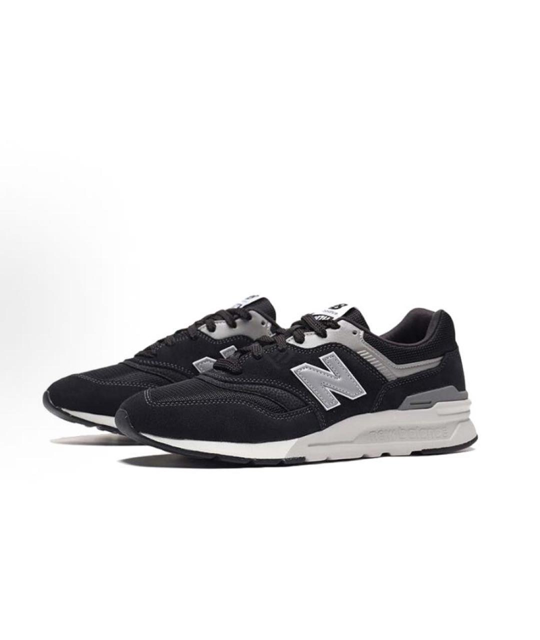 NEW BALANCE Черные замшевые низкие кроссовки / кеды, фото 3