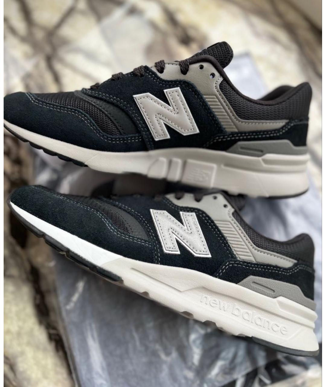 NEW BALANCE Черные замшевые низкие кроссовки / кеды, фото 7